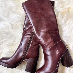 Vince Camuto Burgundy Heeled Boots